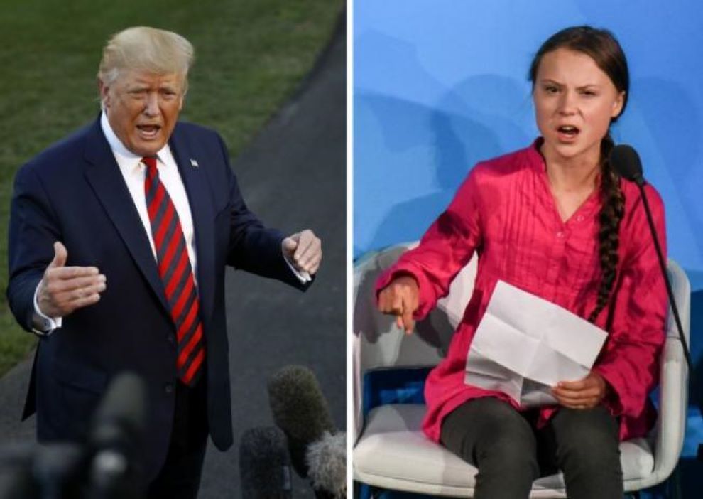 greata thunberg and trump