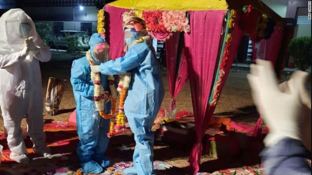 wedding in PPE set in india